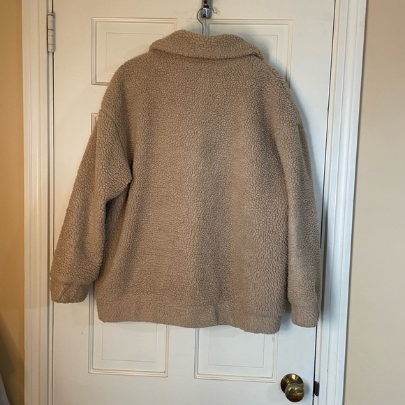 Show Me Your Mumu Cordelia Teddy Jacket Brown/Tan Size Small Warm Cozy Outdoors - Picture 7 of 8